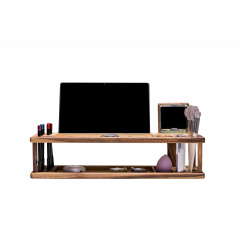Дерев'яний холдер для зберігання косметики із дзеркалом ecoWalnut 440x140x110 мм Киев
