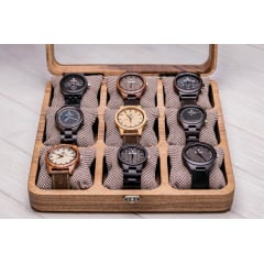 Органайзер на 9 секцій для наручних годинників ecoWalnut 7х26.5х26.5 см Київ
