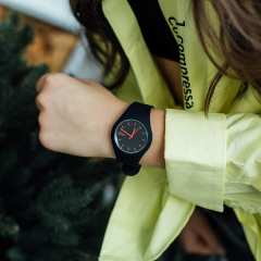 Наручний годинник чоловічий Skmei Rubber Black 9068 Чорний (1525) Кременець
