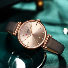 Наручний годинник жіночий Curren Grass Brown Золотий (2829) Костополь