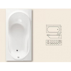 Ванна прямокутна акрилова RAK Ceramics Star 430x1800x900 мм Білий (2308891925) Энергодар