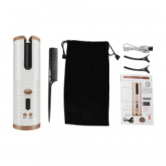 Бездротова плойка для завивки волосся UKC Hair Curler 5200мАч Білий Винница