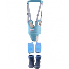 Набір 2Life віжки-ходунки з наколінниками та черевики Блакитний (vol-9243) Косов