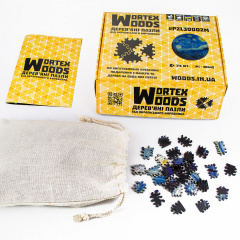 Дерев'яні пазли Wortex Woods Зіркова ніч 30х30 см 188 елементи амеби PZL30002 Киев
