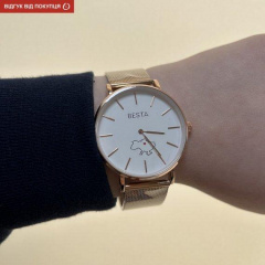 Годинник наручний класичний BESTA Love UA Gold Веселе
