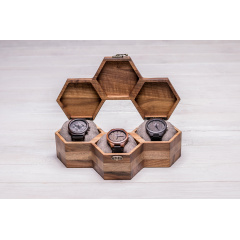 Дерев'яний органайзер для наручних годинників ecoWalnut 7.3х27.1х14.1 см Львів