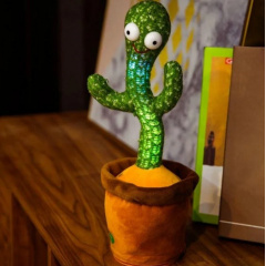 Танцюючий та співаючий кактус OPT-TOP Dancing Cactus на 120 пісень з підсвічуванням Зелений (1756374515) Вінниця