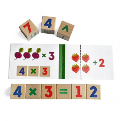 Розвиваючі кубики "Математика" Igroteco 900736 9 кубиків 30 завдань Володимир-Волинський