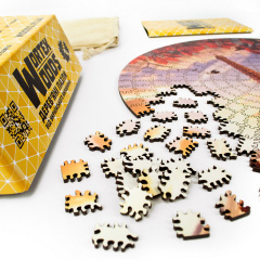 Дерев'яні пазли Wortex Woods Мачу-Пікчу 30х30 см 188 елементи амеби PZL40008 Кропивницкий