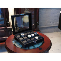 Шкатулка для зберігання годинників Salvadore 15W-KCC 28x26x10 см Чорний Курень