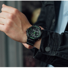 Наручний годинник чоловічий Skmei S-Shock Green 0931 Чорний (077) Каменец-Подольский