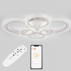 Стельова LED люстра Sunlight 5805/2+2+2 Білий Курень