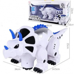 Інтерактивна іграшка робот динозавр RIAS Intelligent Triceratops 2629-Т18-В з Пультом ДУ White Гуляйполе