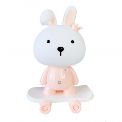 Нічник дитячий Зайчик на скейті Mega Zayka MGZ-1407 (Pink) Володарськ-Волинський