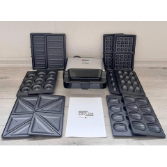 Мультимейкер вафельниця-гриль Zepline ZP-808 2200 Вт 8в1 зі змінними пластинами (2104618375) Вараш