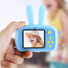 Дитяча Фотокамера Kids Funny Camera 3.0 Pro Протиударний Фотоапарат 12 Mpx Full HD 1920x1080P зйомка Синій + Карта пам'яті 16ГБ Королево