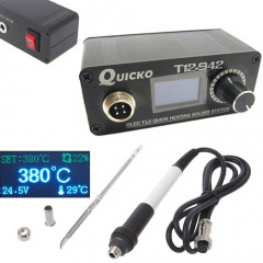 Паяльна станція QUICKO T12-942 MINI OLED на джалах Hakko T12 Тернополь