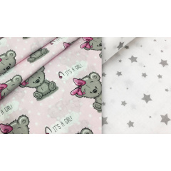 Набір пелюшок COSAS GIRL BEAR CS1 Бязь 80х100 см 2 шт Білий Гуляйполе