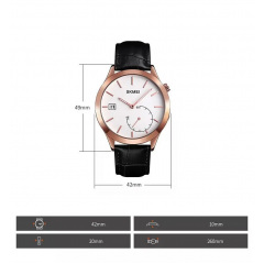 Чоловічий кварцовий годинник Skmei 1581 Prestige Чорний Чугуев