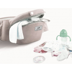 Хіпсит Baby Carrier 6 в 1 2Life і слюнявчик Темно-синій (vol-9944) Хуст