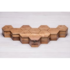 Сотова скринька-органайзер для 10 годинників ecoWalnut 7.3х59.7х23.5 см Київ