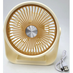 Настільний акумуляторний вентилятор UKC Portable Fan ZB124A 6376 14 см Жовтий (hub_nhk458) Южноукраїнськ