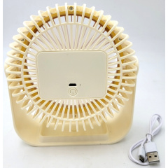 Настільний акумуляторний вентилятор UKC Portable Fan ZB124A 6376 14 см Жовтий (hub_nhk458) Южноукраїнськ