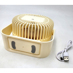 Настільний акумуляторний вентилятор UKC Portable Fan ZB124A 6376 14 см Жовтий (hub_nhk458) Южноукраїнськ