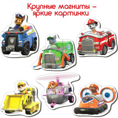 Дитячий набір магнітів Щенячий патруль "Командна робота" Magdum ML4034-32 18 шт Костополь