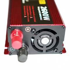 Перетворювач напруги інвертор Eryuan 2600W LCD DC/AC 12V-220V з чистою синусоїдою та вольтметром Red Купянск