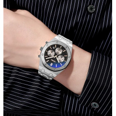 Годинник наручний Skmei 9296 Silver 9296SIBK (17175-hbr) Братське