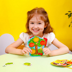 Игра-шнуровка с липучками "Ежик в лесу" Vladi Toys VT1804-45 укр Шостка