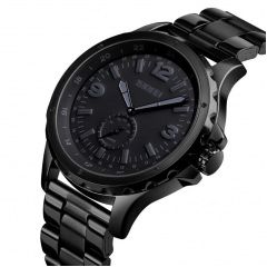 Класичний чоловічий годинник Skmei 1513 black Якимівка
