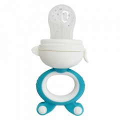 Ніблер для малюків "Зайчик з поршнем" Mega Zayka MGZ-0004 (Blue) з кришкою Чортков