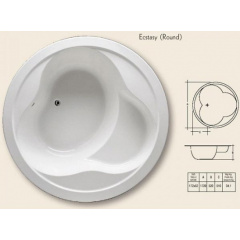 Ванна кругла акрилова RAK Ceramics Ecstasy 1720х1720х520 мм Білий (2308667372) Енергодар
