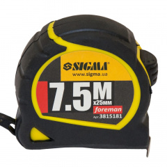 Рулетка Foreman 7.5м×25мм SIGMA (3815181) Київ