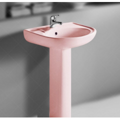 Комплект раковини з ніжкою RAK Ceramics Cynthia Wash Basin 57 см Рожевий (1706408057) Калуш