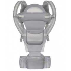 Хипсит эрго-рюкзак кенгуру переноска слюнявчик-трансформер Baby Carrier 20 кг 6 в 1 Серый (vol-9889) Орехов