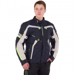 Мотокуртка с защитой SCOYCO JK83 3XL Темно-синий-серый-салатовый Ахтырка