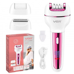 Жіночий епілятор з насадками VGR V-732 3в1 Рожевий (1985500939) Боярка