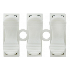 Набір з'єднувачів для дроту PW CH-3 клемні колодки на три контакти 10 шт Білий (C051302-10) Нежин