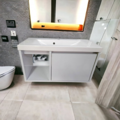 Пластикова тумба підвісна The MIX Адоніс з покриттям HPL 3103 gloss 80х60х45 см Цумань