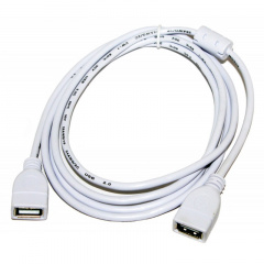 Кабель Atcom USB 2.0 AF/AF 1.8 м white Киев