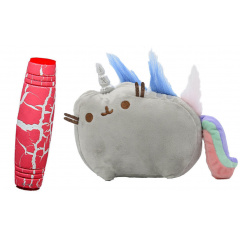 Комплект М'яка іграшка кіт-єдиноріг веселка Pusheen cat і Антистрес іграшка Mokuru (vol-720) Хмільник