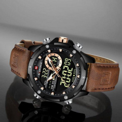 Тактичний водостійкий кварцовий годинник NaviForce Pride black Луцьк