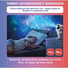 Лазерний нічник-проектор зоряного неба Астронавт Космонавт з пультом HMD 96-9328640 Херсон