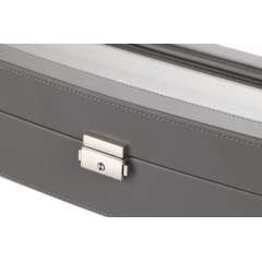 Скринька для зберігання годинників Salvadore 38х13х8,5 см Сірий 6W-HX-GY Королево