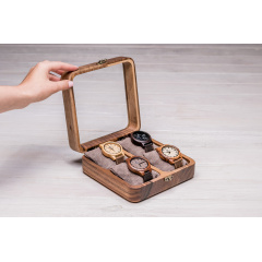 Коробочка для зберігання наручних годинників ecoWalnut 7х18х18 см Київ