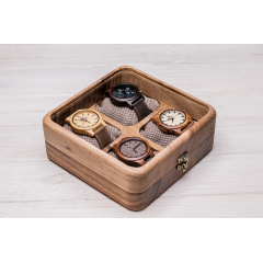 Коробочка для зберігання наручних годинників ecoWalnut 7х18х18 см Київ