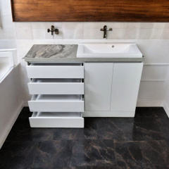 Пластикова тумба із умувальником The MIX Big 2 130x85x45 см White Киев